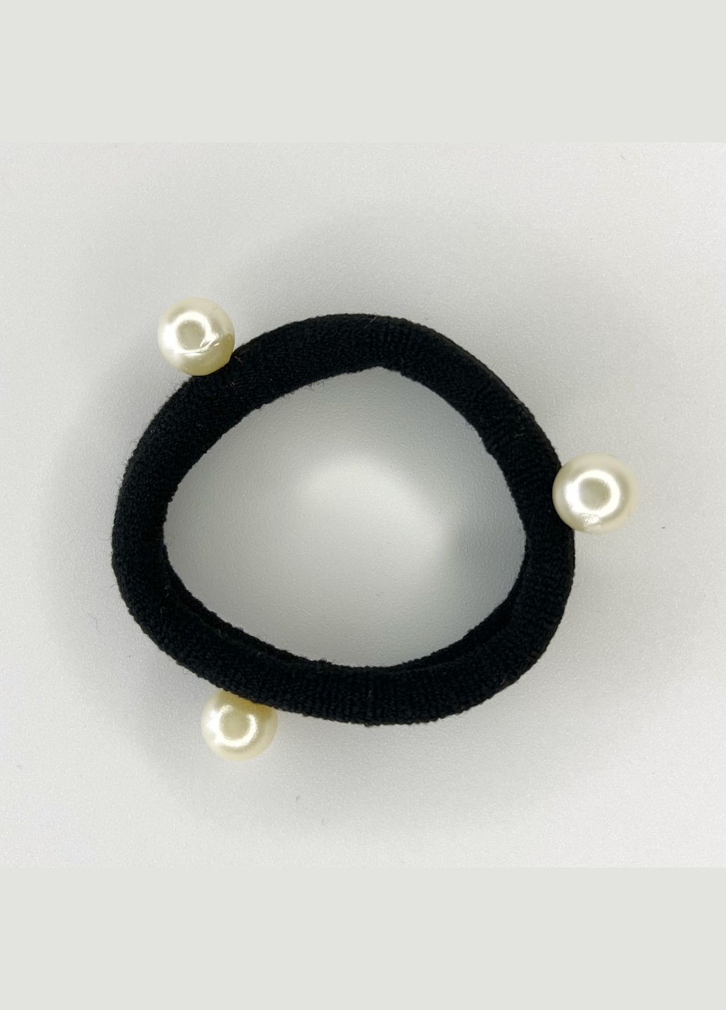 Гумка для волосся Резинка з перлинами Чорний 4 см Finding (333023334)