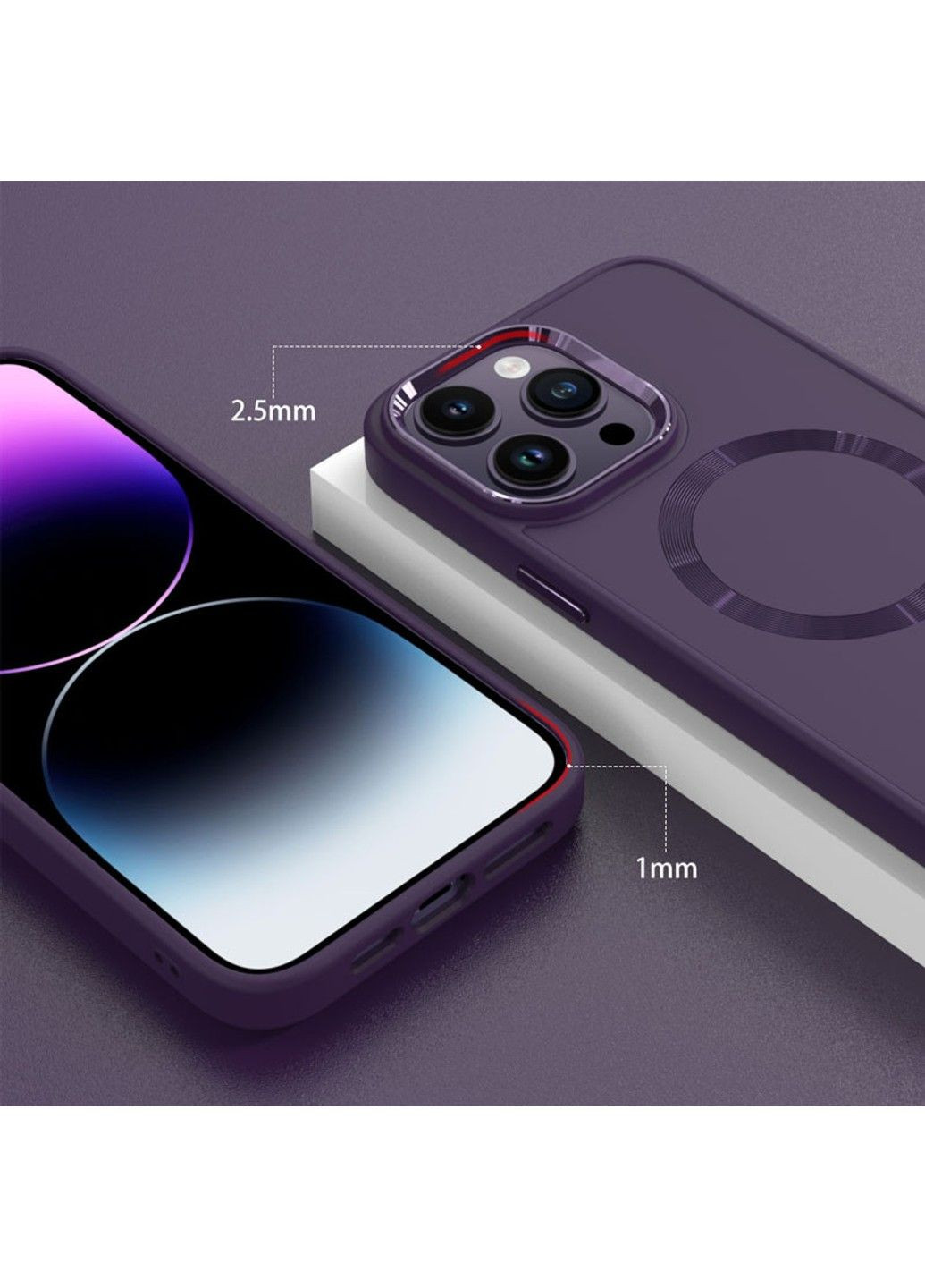 TPU чехол Bonbon Metal Style with MagSafe для Apple iPhone 13 Pro (6.1") Epik (292314058)