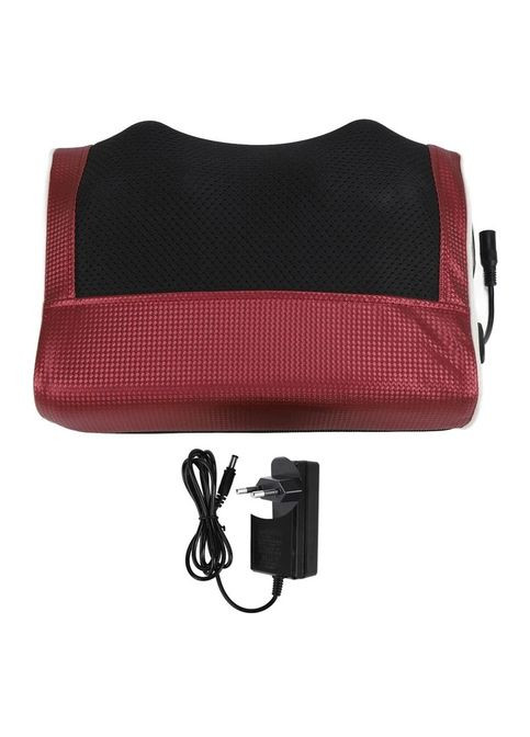 Масажна подушка для спини, шиї та ніг з підігрівом 3 режими роботи червоний No Brand (365062265)