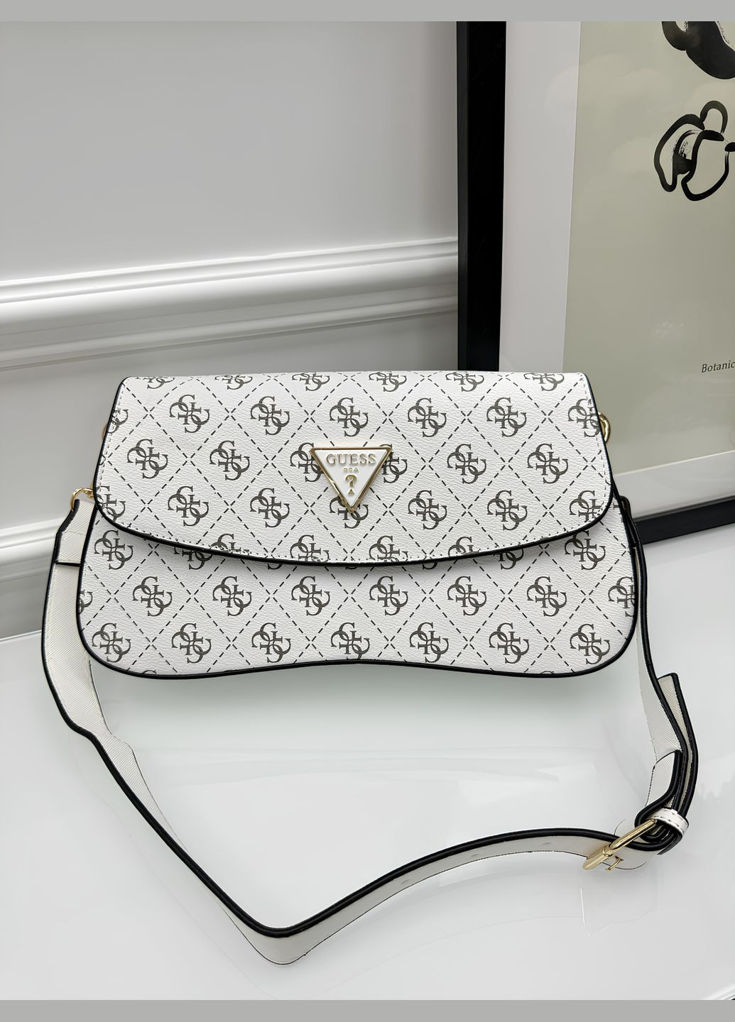 Женская сумка багет белый No Brand (322365688)