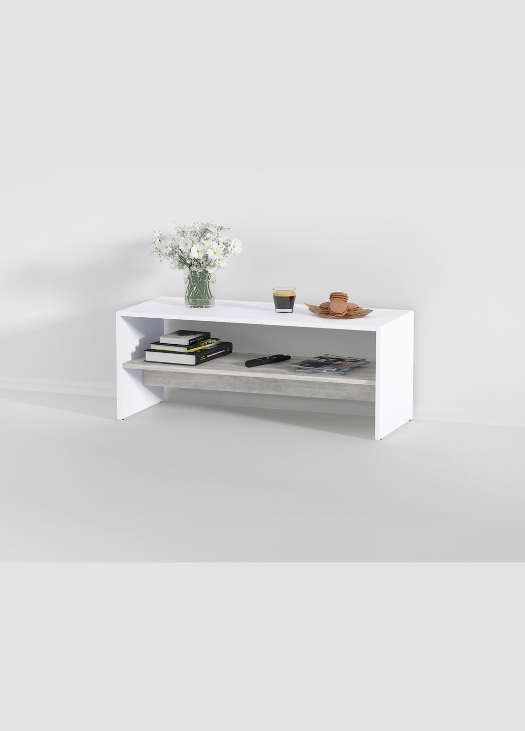 Стіл журнальний Mats Ш 996/ В 400 / Г 398 Бетон-Білий Forte (311951646)