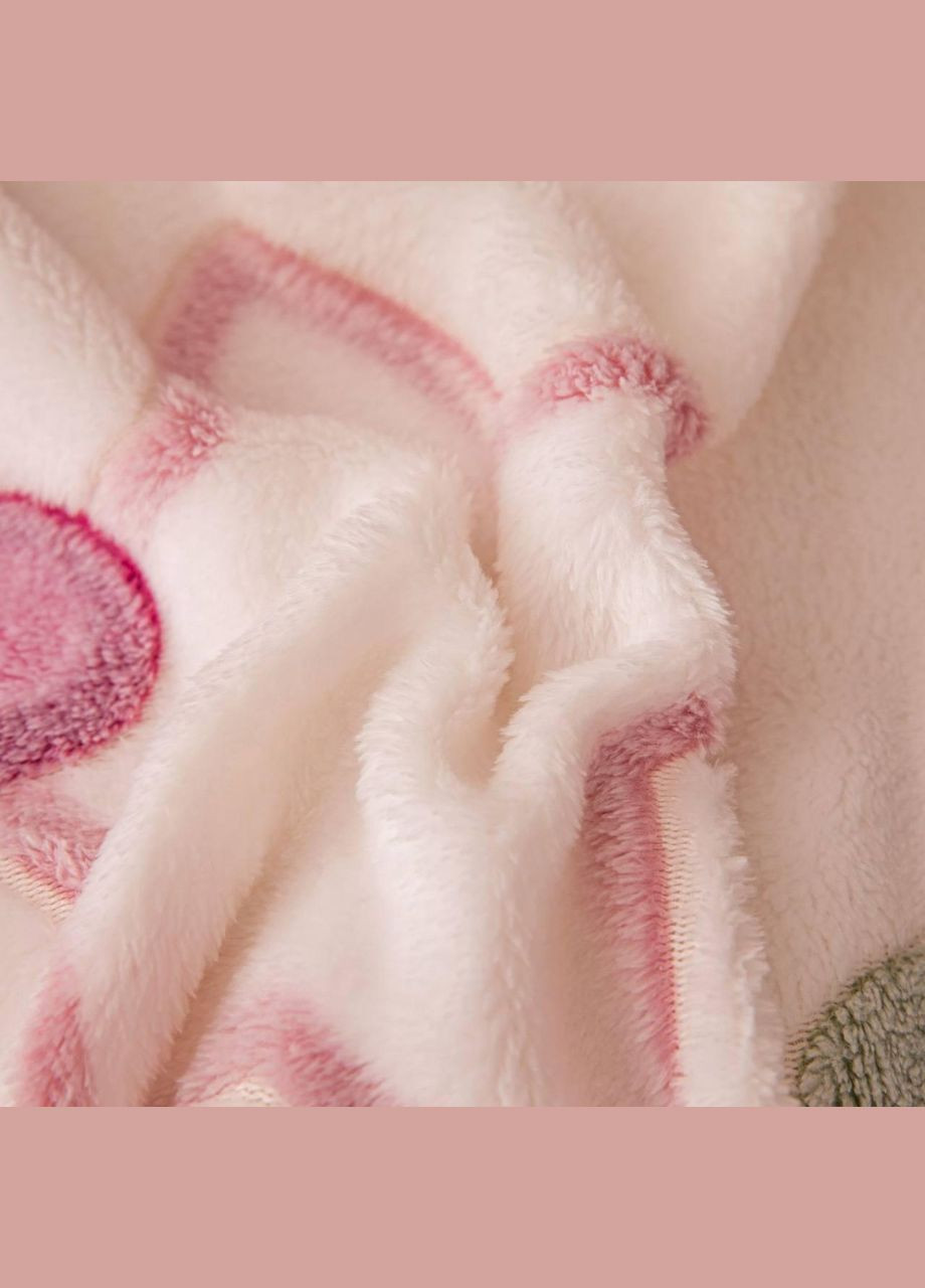 Постільна білизна плюшева тепла Полуторний Білий (П4К-mur-kid-plush-007) No Brand (308755013)