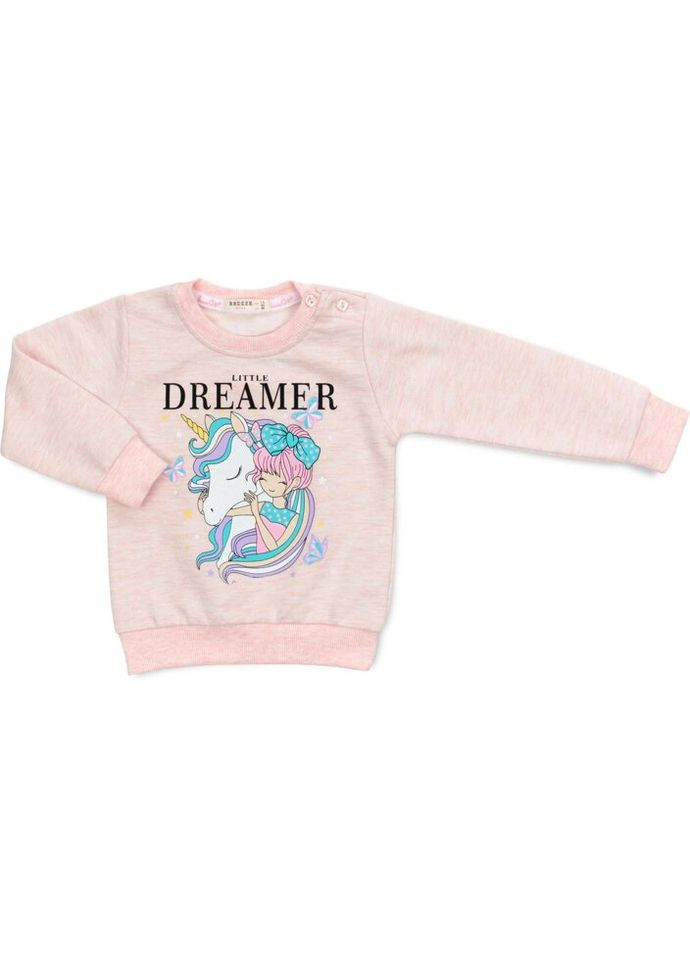 Персиковий демісезонний набір дитячого одягу з єдинорогом (19358-86g-peach) Breeze