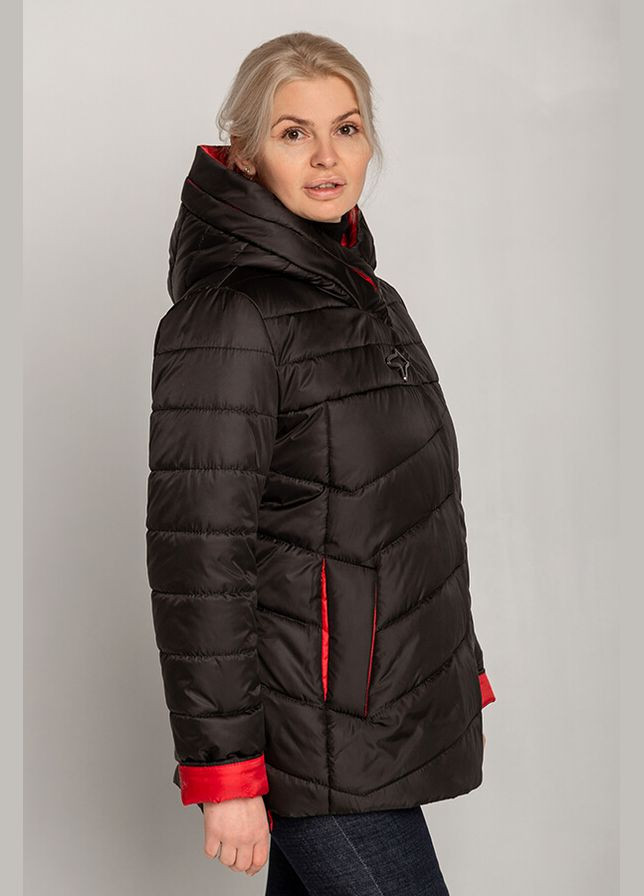 Чорна демісезонна куртка жіноча "аврора" MioRichi