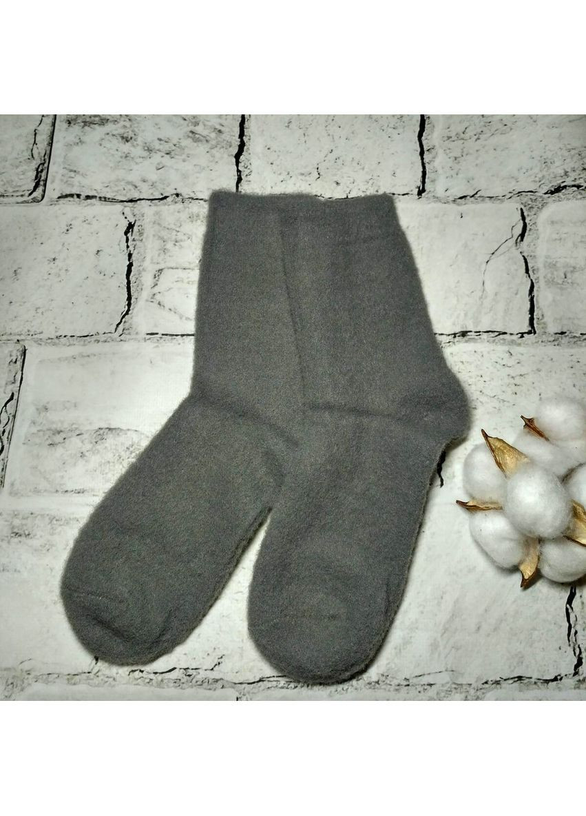Серые носки женские теплые термоноски норка 37-41р серые Золото однотонные (365754446)