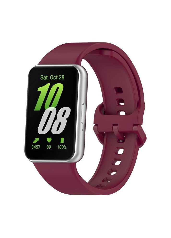 Ремінець для Samsung Galaxy Fit 3 (R390) Silicone Wine Red No Brand (362670611)