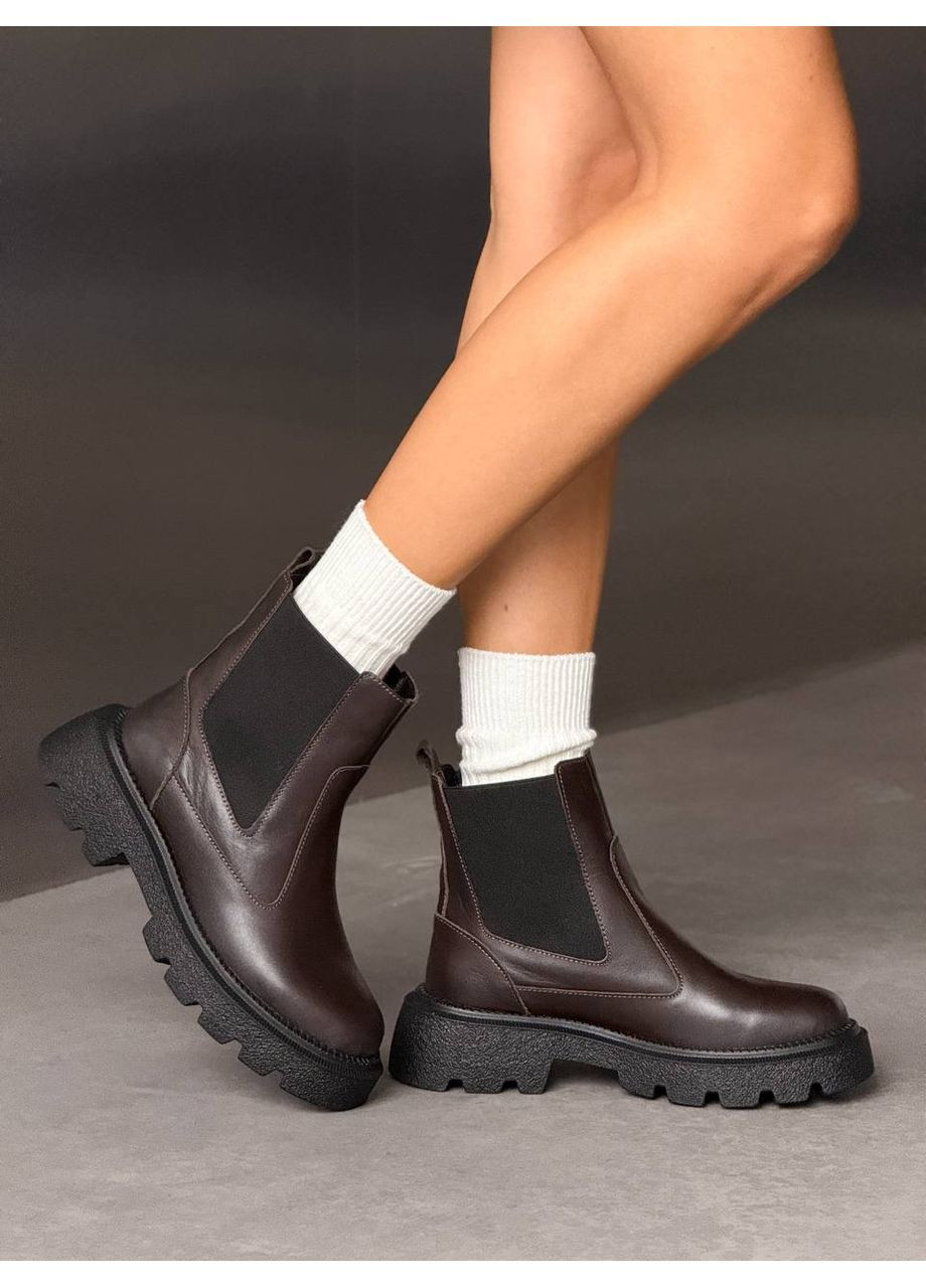 Зимние женские кожаные зимние ботинки No Brand