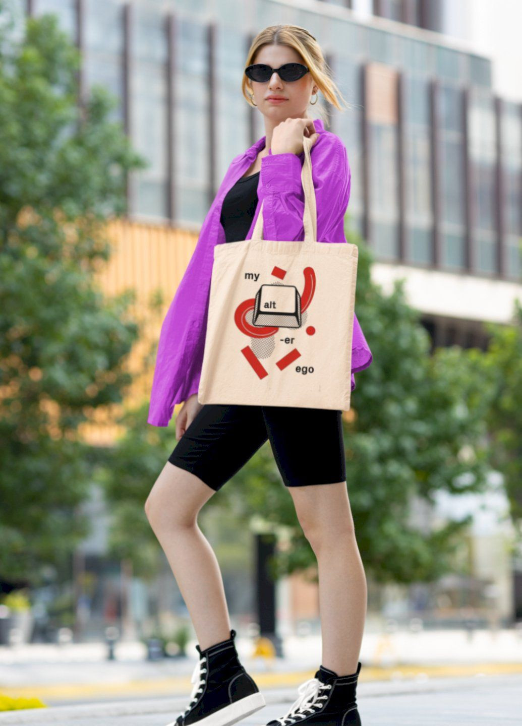 Еко-сумка шопер Ctrl+ натуральний "My Alt - er ego " Ctrl+ (303772978)