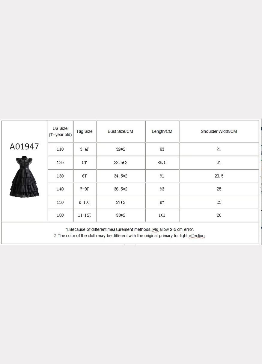 Черный костюм wednesday addams для детей – загадочный стиль на хэллоуин и вечеринки No Brand