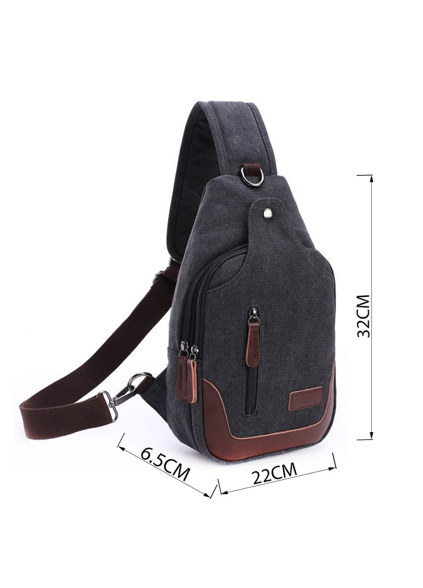 Сумка через плече текстильна чорна 20077 Vintage (329197784)