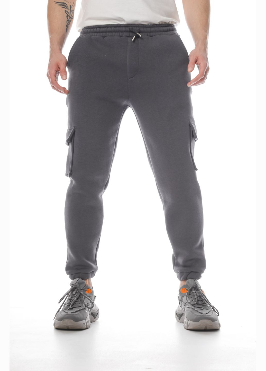 Темно-серые повседневный, кэжуал демисезонные карго брюки Intruder