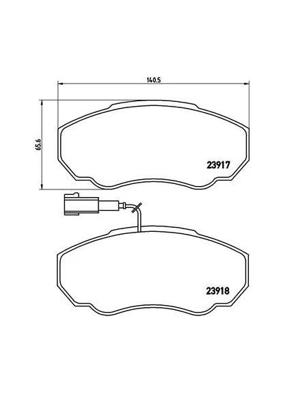 Гальмівні колодки дискові P23 091 Brembo (390299276)