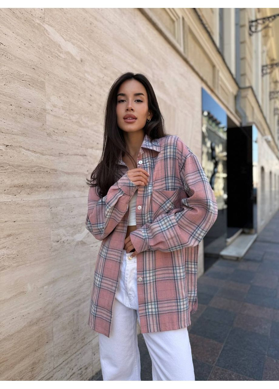 Розовая повседневный рубашка Україна