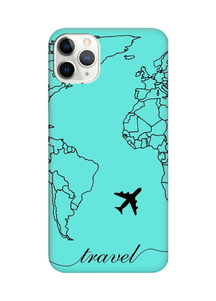 Матовий бірюзовий чохол на iPhone 11 Pro Max (6.5):: Карта. Контур (принт 330) Creative (360697696)