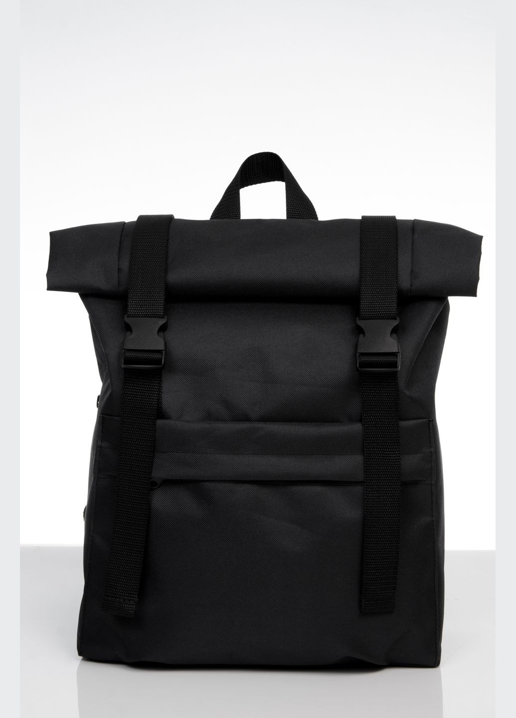 Рюкзак ролл RollTop Milton чорний тканевий Sambag (324801497)