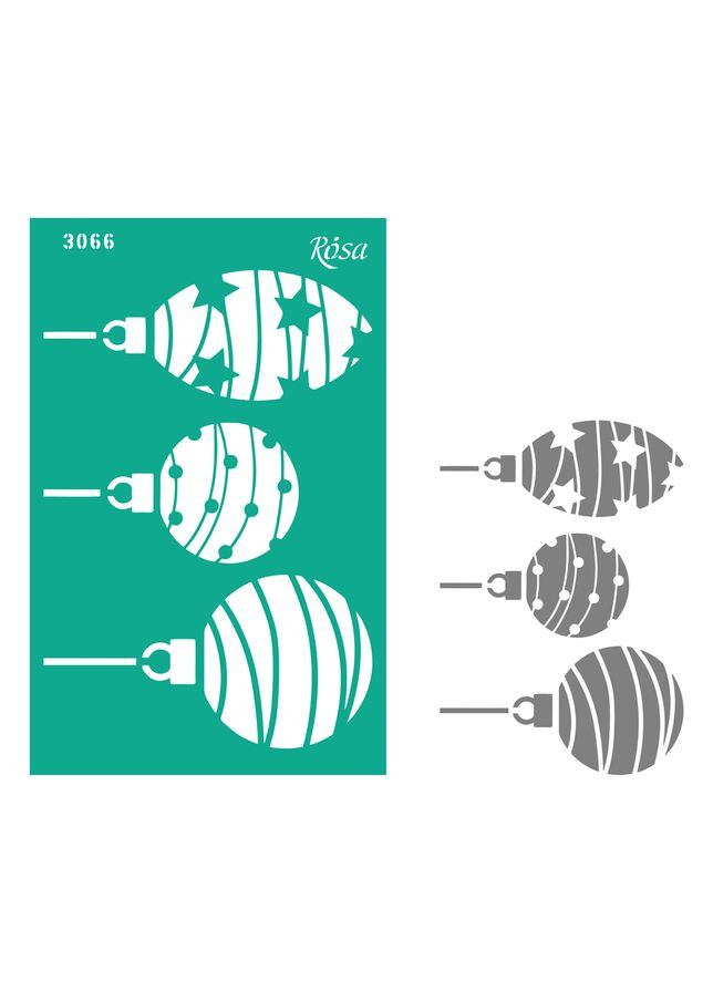 Трафарет многоразовый самоклеящийся № 3066 Новый Год 13 х 20 см (GPT500831780) Rosa (365244599)