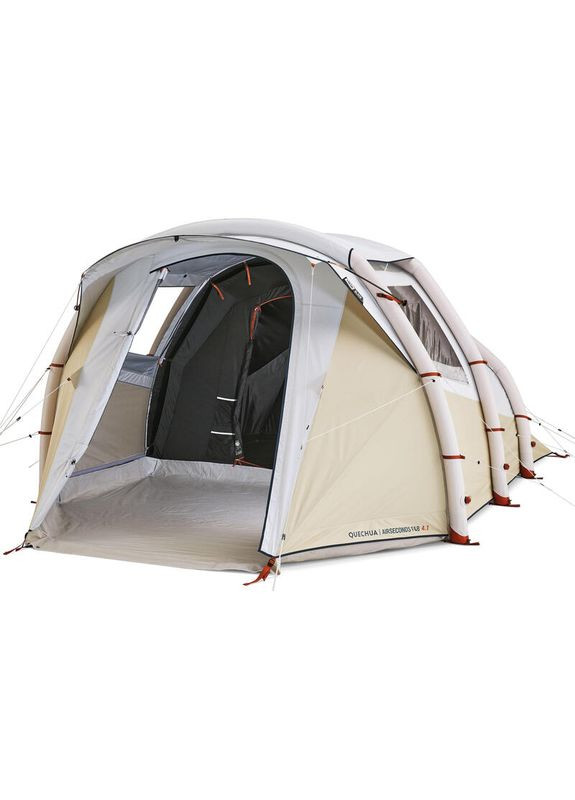 Надувная Туристическая Палатка с Тамбуром Air Seconds F&B Четырехместная Двухкомнатная Air Водонепроницаемая Quechua (335052770)