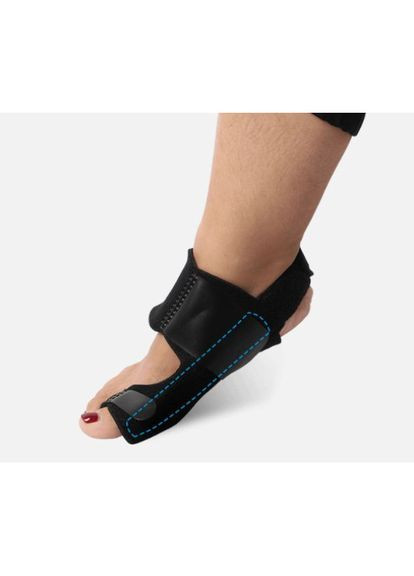 Бандаж-шина ортез фиксации большого пальца ноги с металлической пластиной размер Пара Черный (М1520352) Hongtai (361152113)