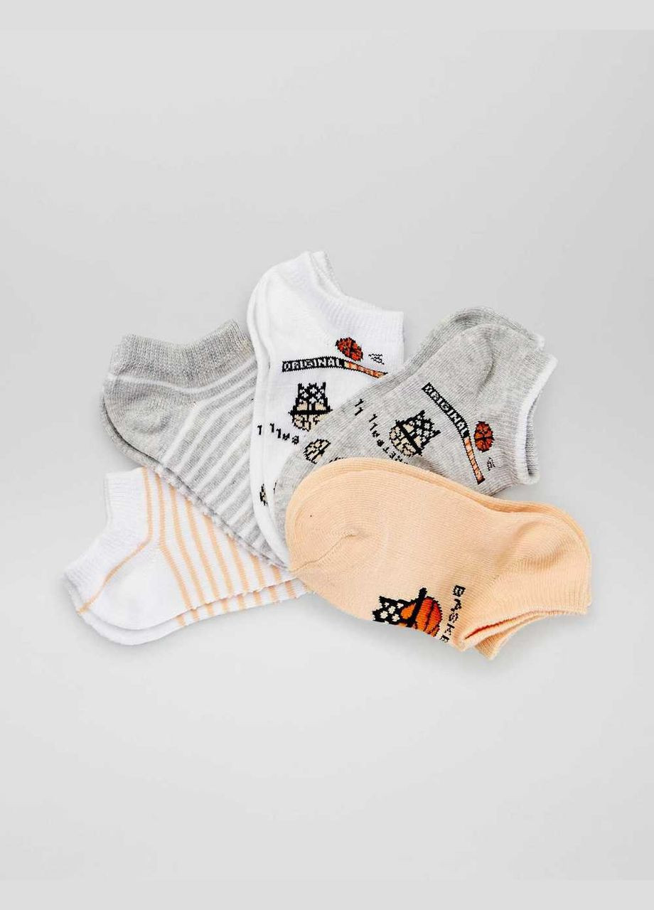 Серые носки,серый-белый в узоры, Kiabi (322128230)