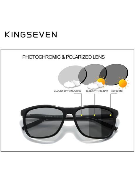 Фотохромные солнцезащитные очки в классической оправе с поляризованными линзами NF7557 DESIGN KINGSEVEN (299332701)