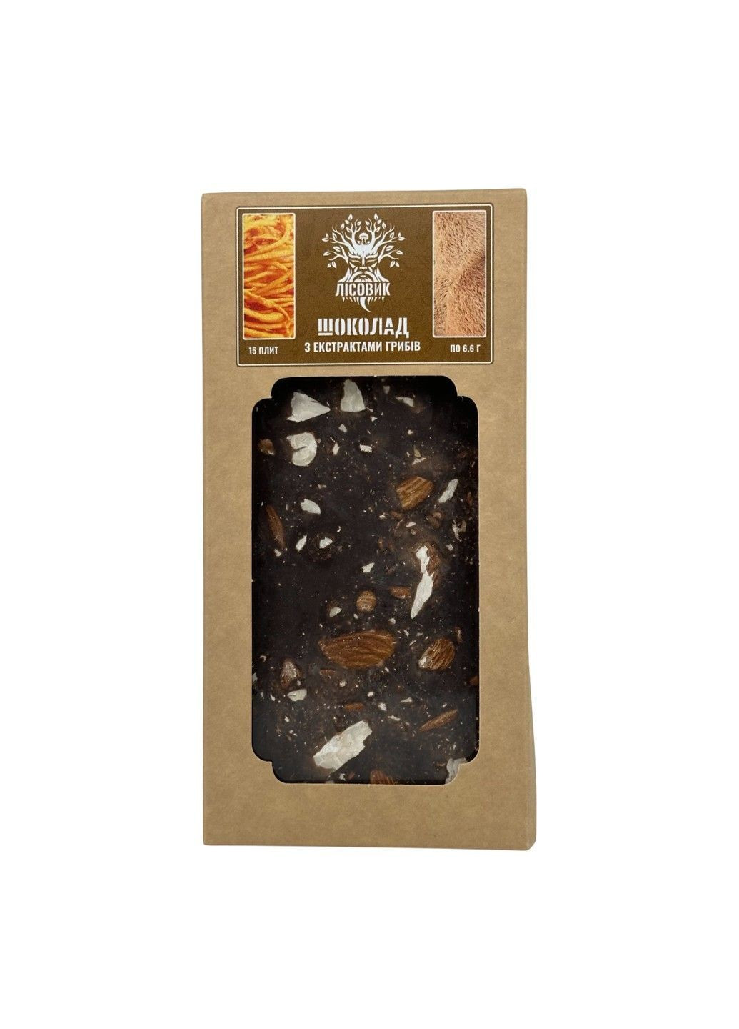Шоколад с экстрактом кордицепса военного и ежовика гребенчатого Лесовик Лісовик (364210428)