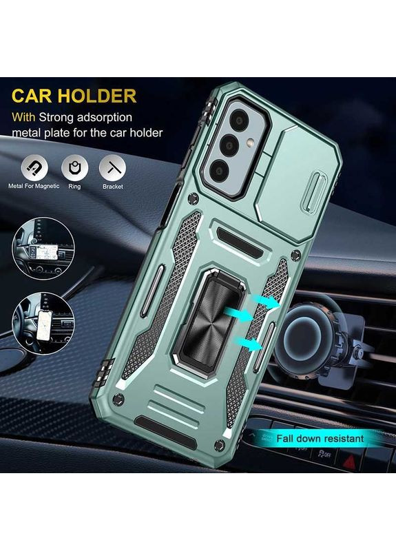 Ударопрочный чехол Camshield Army Ring для Samsung Galaxy A14 4G/5G Бирюзовый Epik (372499254)