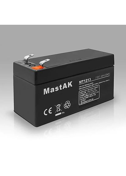 Аккумулятор MT1213 12V 1.3Ah Mastak (370779004)
