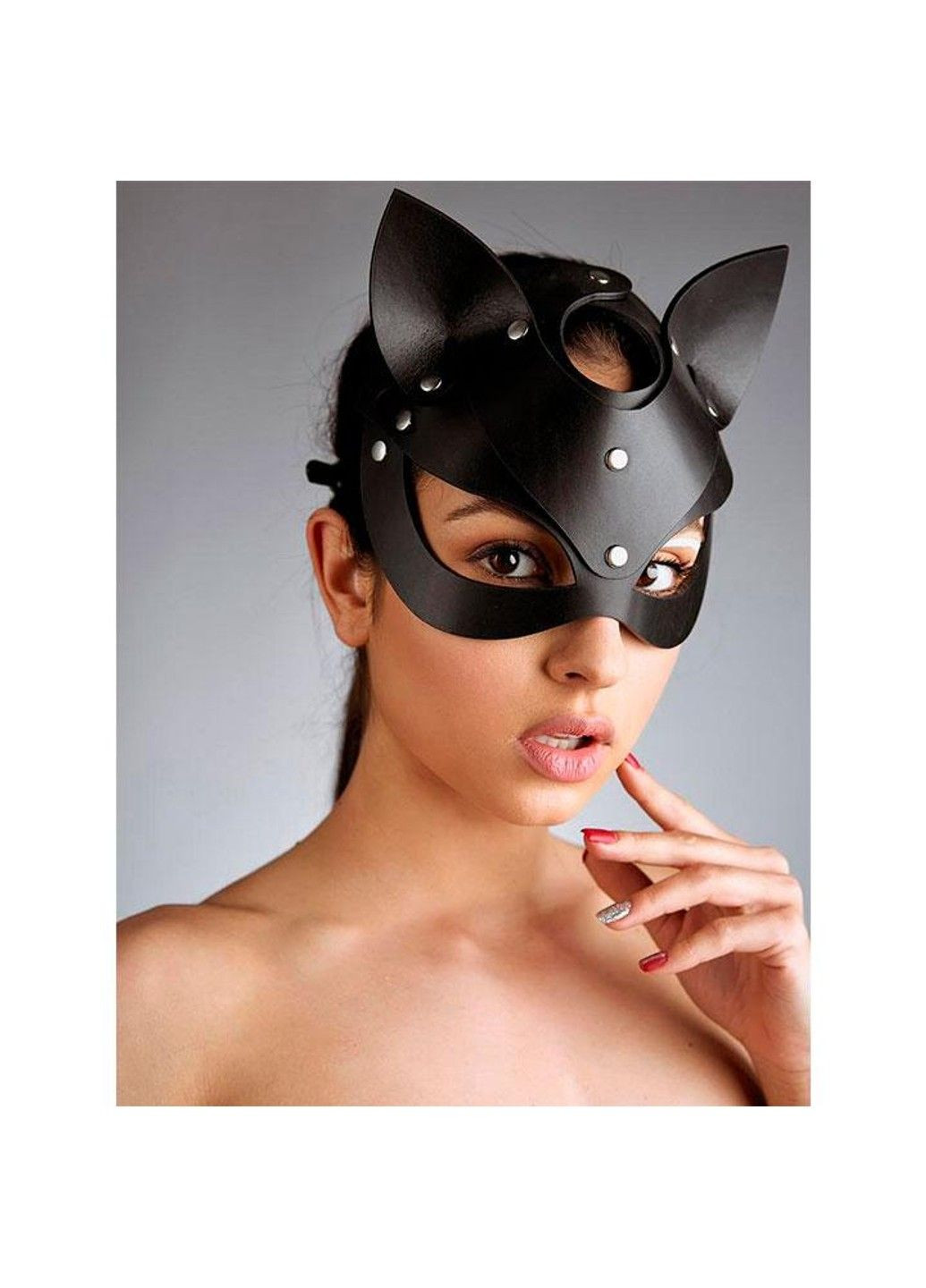 Черный сексуальная маска кошки No Brand