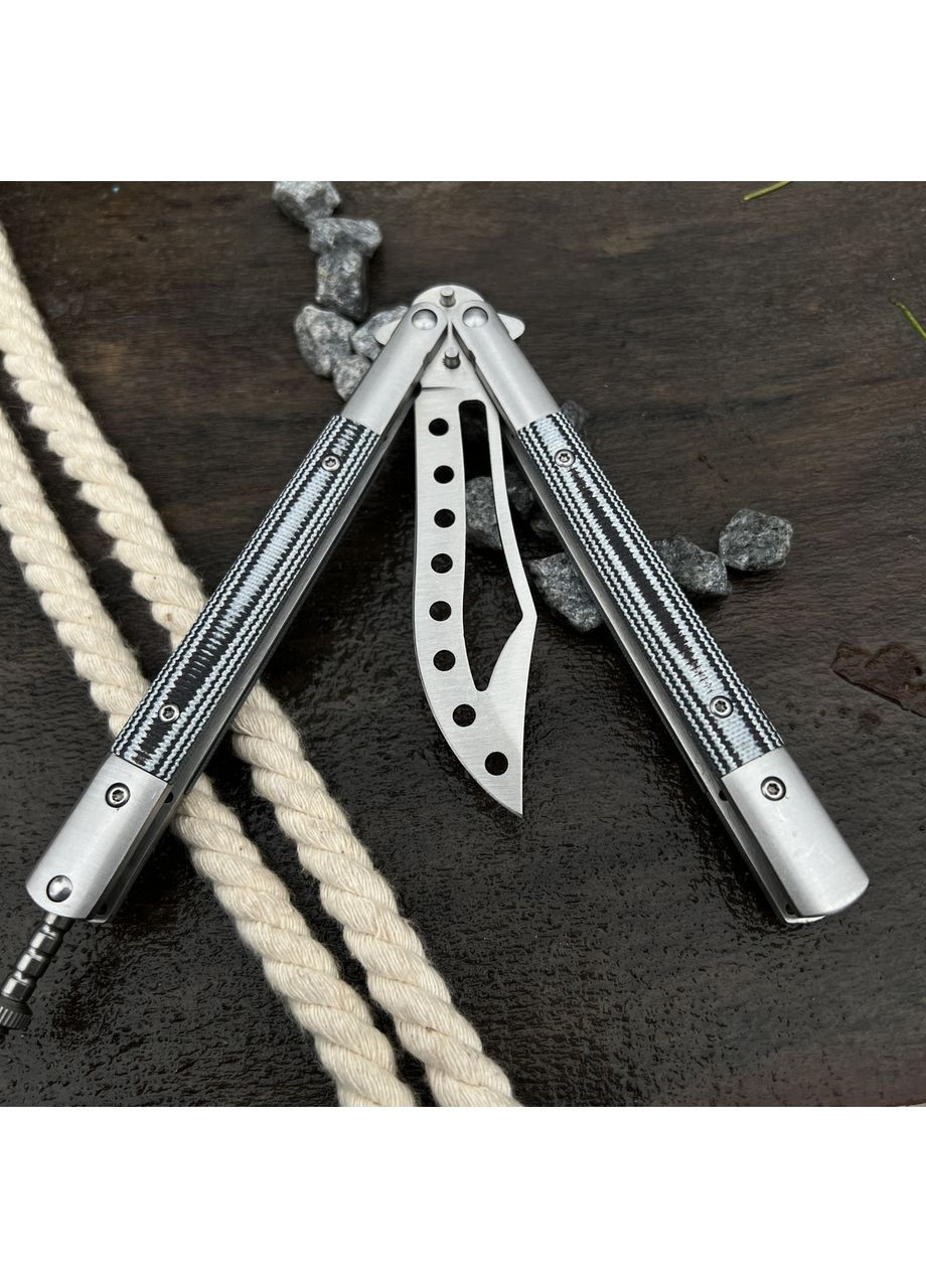 Нож бабочка Clip Silver G10 Handle No Brand (362044876)