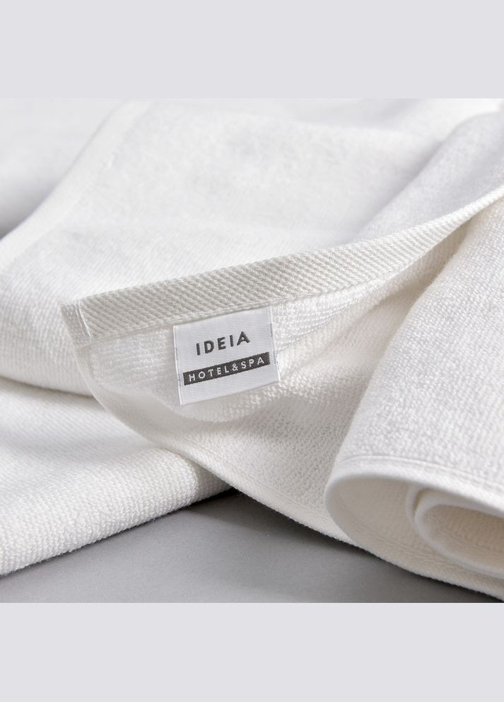 Рушник махровий 50х90 см для обличчя та рук готельне для готелів та дому 450 гр/м2 IDEIA білий