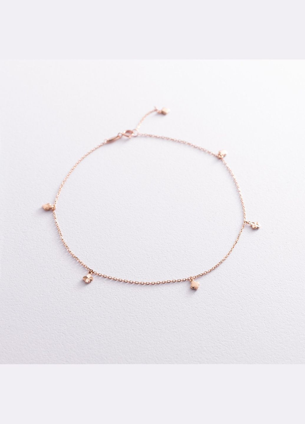 Золотий браслет Конюшина на ногу б04906 26 26 Oniks (264022393)