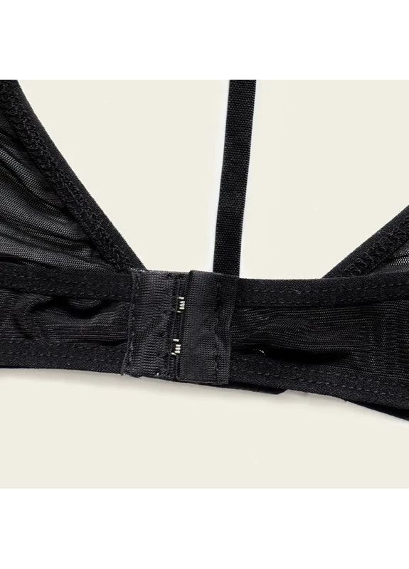 Черный демисезонный черный кружевной комплект нижнего белья для секса с чокером. черное женское нижнее белье с лифчиком, трусиками и чокером China