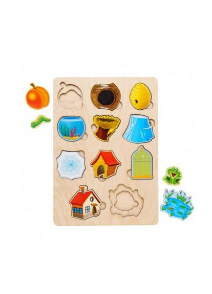 Сортер-вкладиш "Хто де живе?" Ubee (361415025)