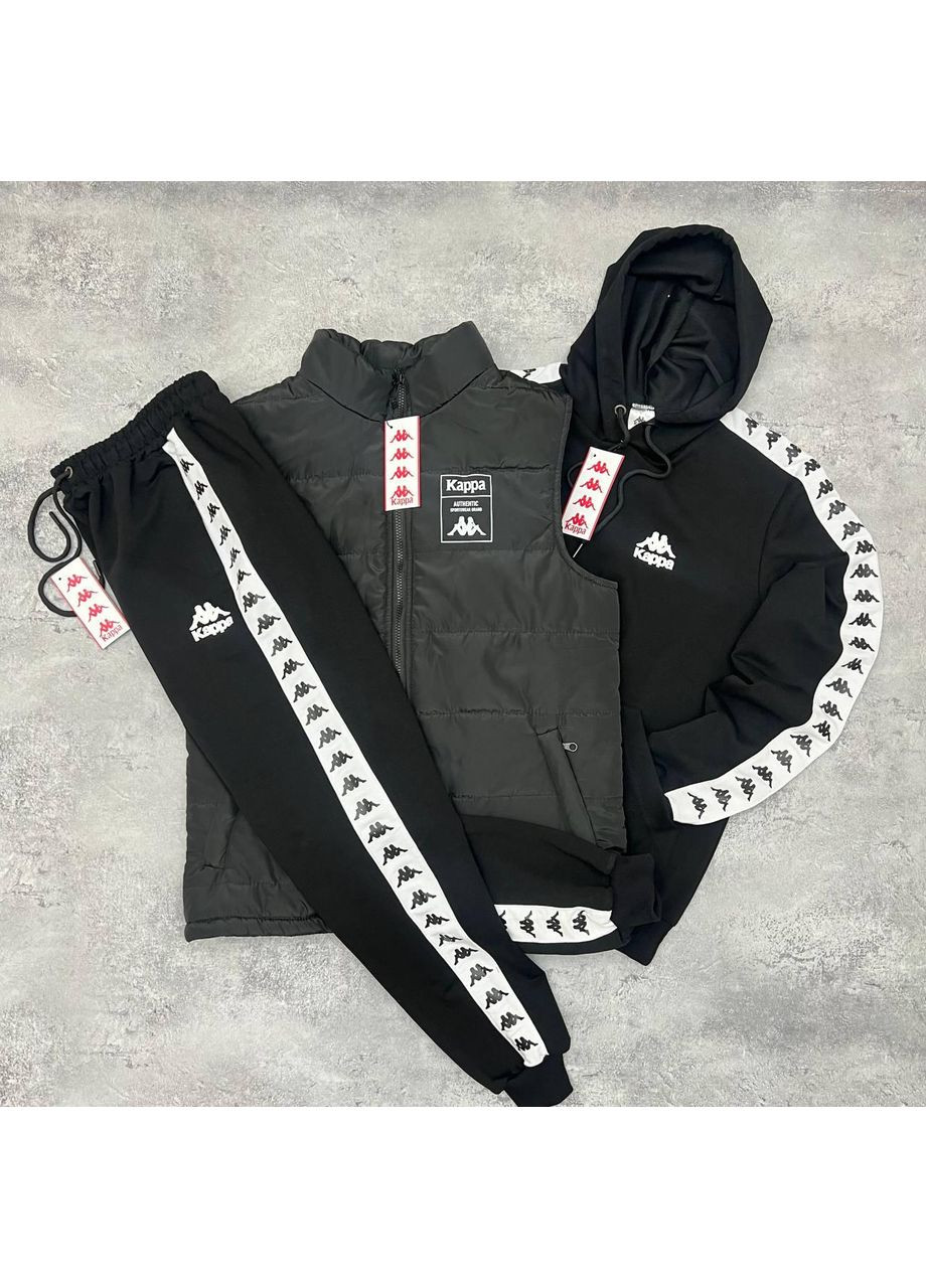 Мужской стильный костюм 3в1 черный No Brand (349733767)