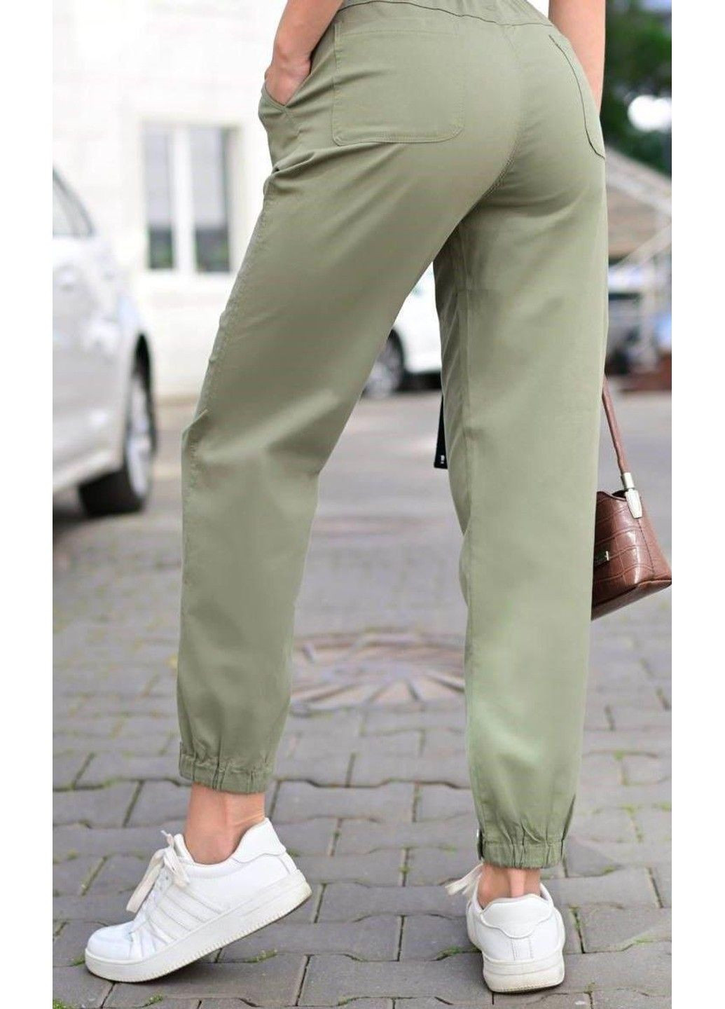 Штани жіночі оливкові Jinbaolai (307392793)