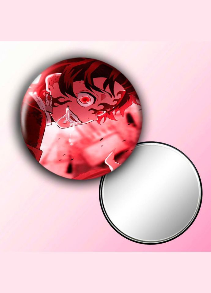 Зеркальце косметическое карманное Аниме Клинок рассекающий демонов #0017 с рисунком круглый 56 мм No Brand (309160596)