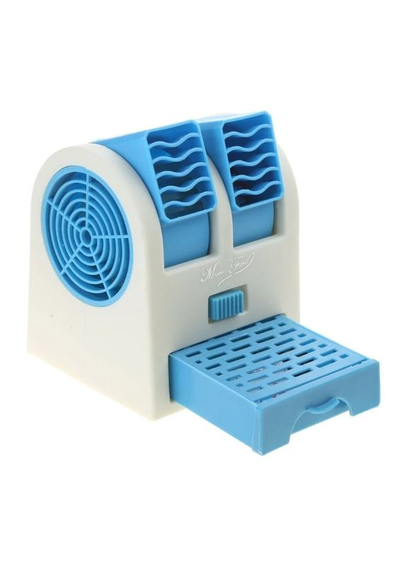 Мінівентилятор для робочого столу (робота від USB або батарейок ААА) Синій A.G. (299770177)