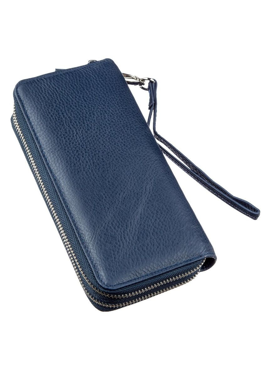 Интересный женский клатч с ремешком 18869 Синий st leather (331907622)