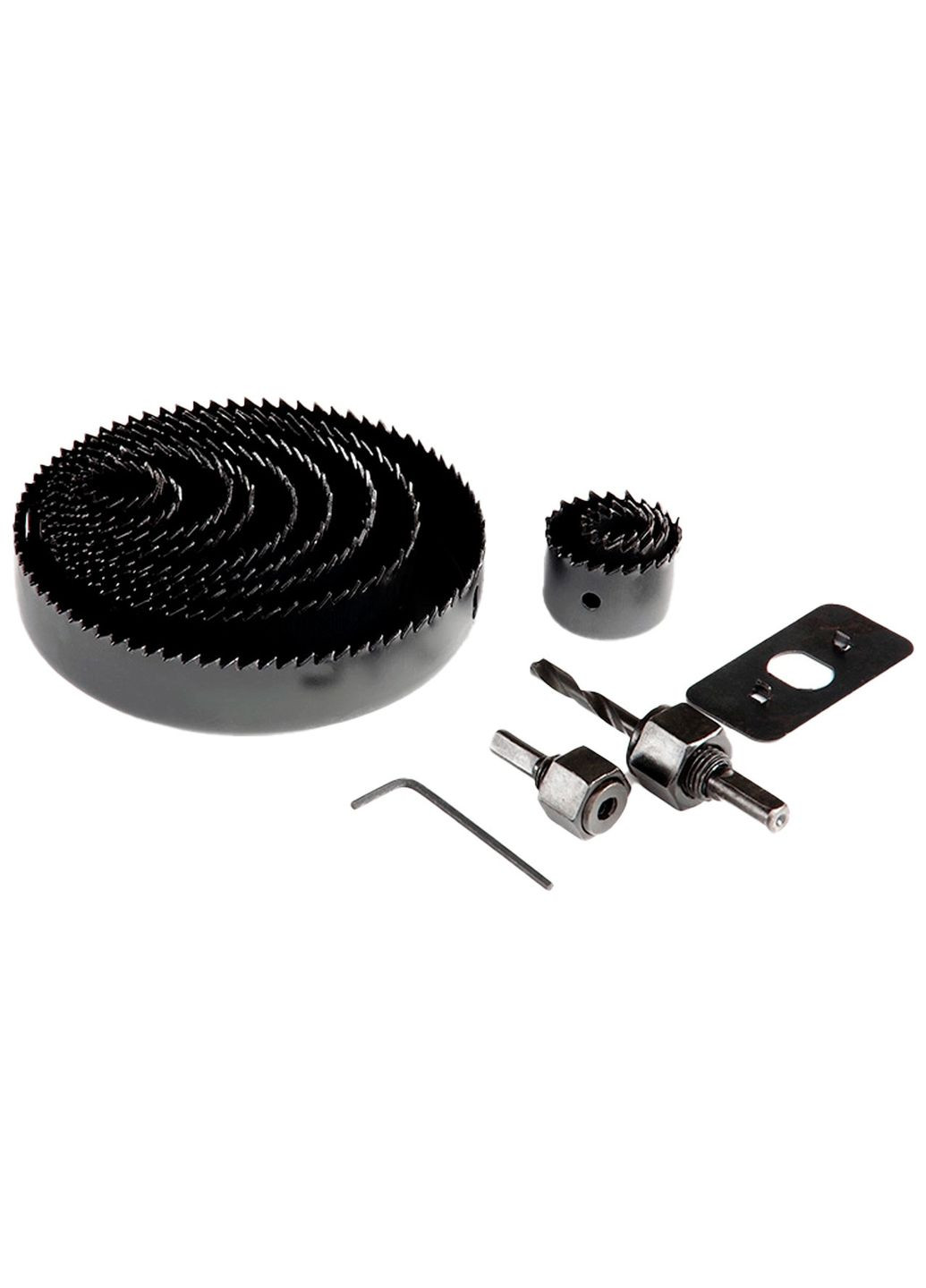 Набор коронок сверлильных по дереву гипсокартону пластику 19-127 x 25мм (12шт) Apro (365784153)