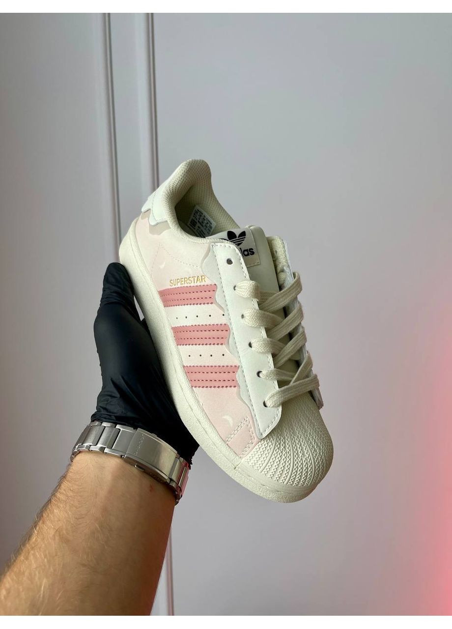 Кросівки жіночі Adidas Superstar Cappuccino Pink | Адідас Суперстар кремові No Brand кремові демісезони (360535090)