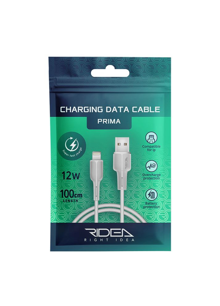 Кабель USB RC-M131 Prima 12W Lightning Белый Ridea (370440243)