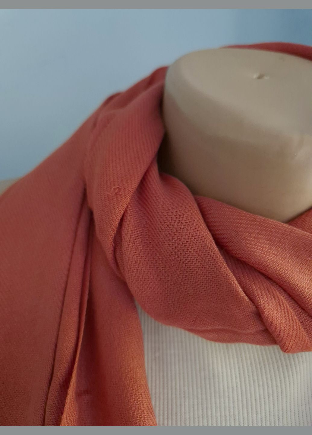 Шарф-палантин жіночий весна-осінь однотонний з кистями 172х73 см No Brand (347723762)