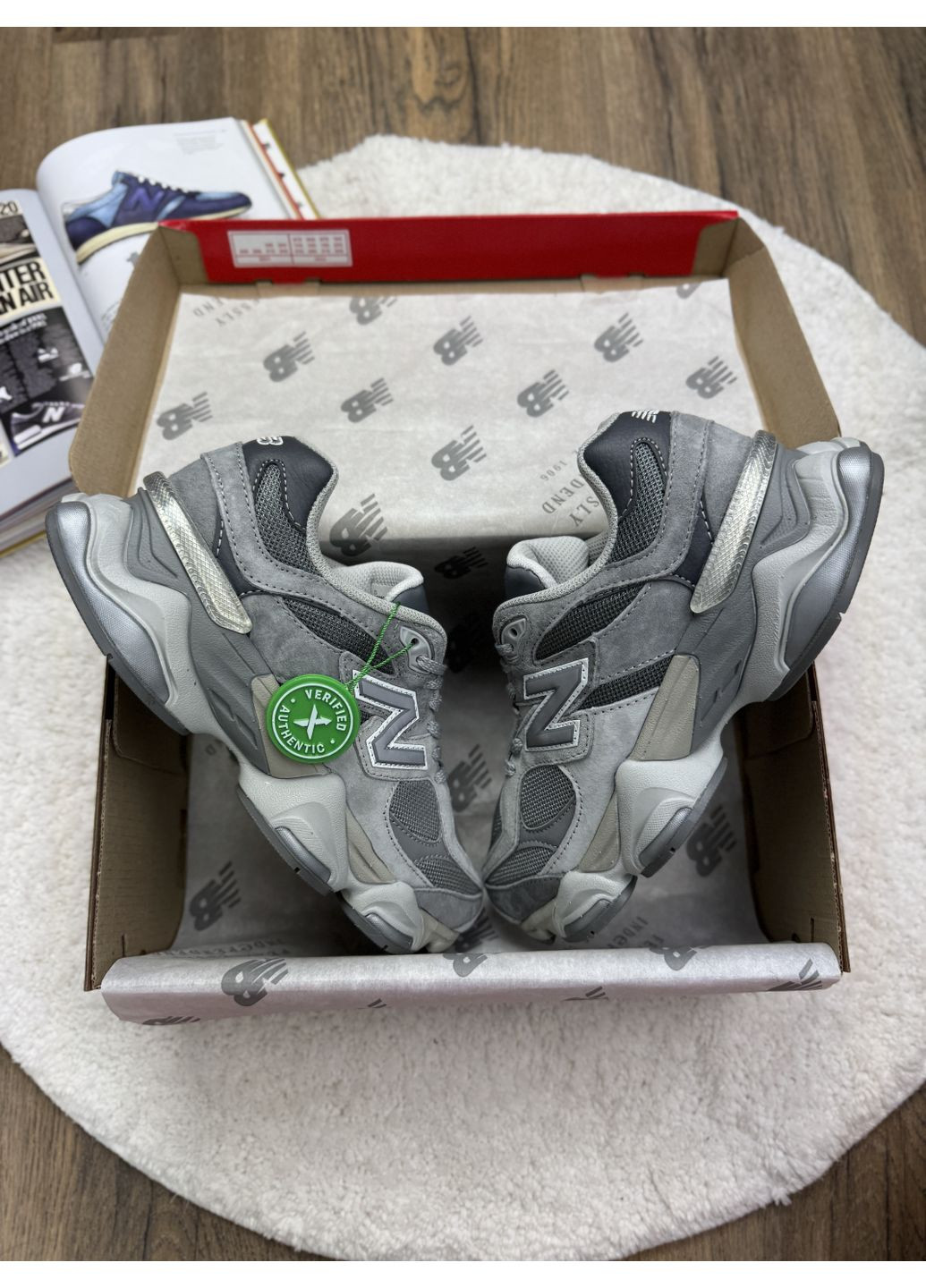 Серые демисезонные кроссовки мужские new balance 9060 grey нью беланс 9060 No Brand