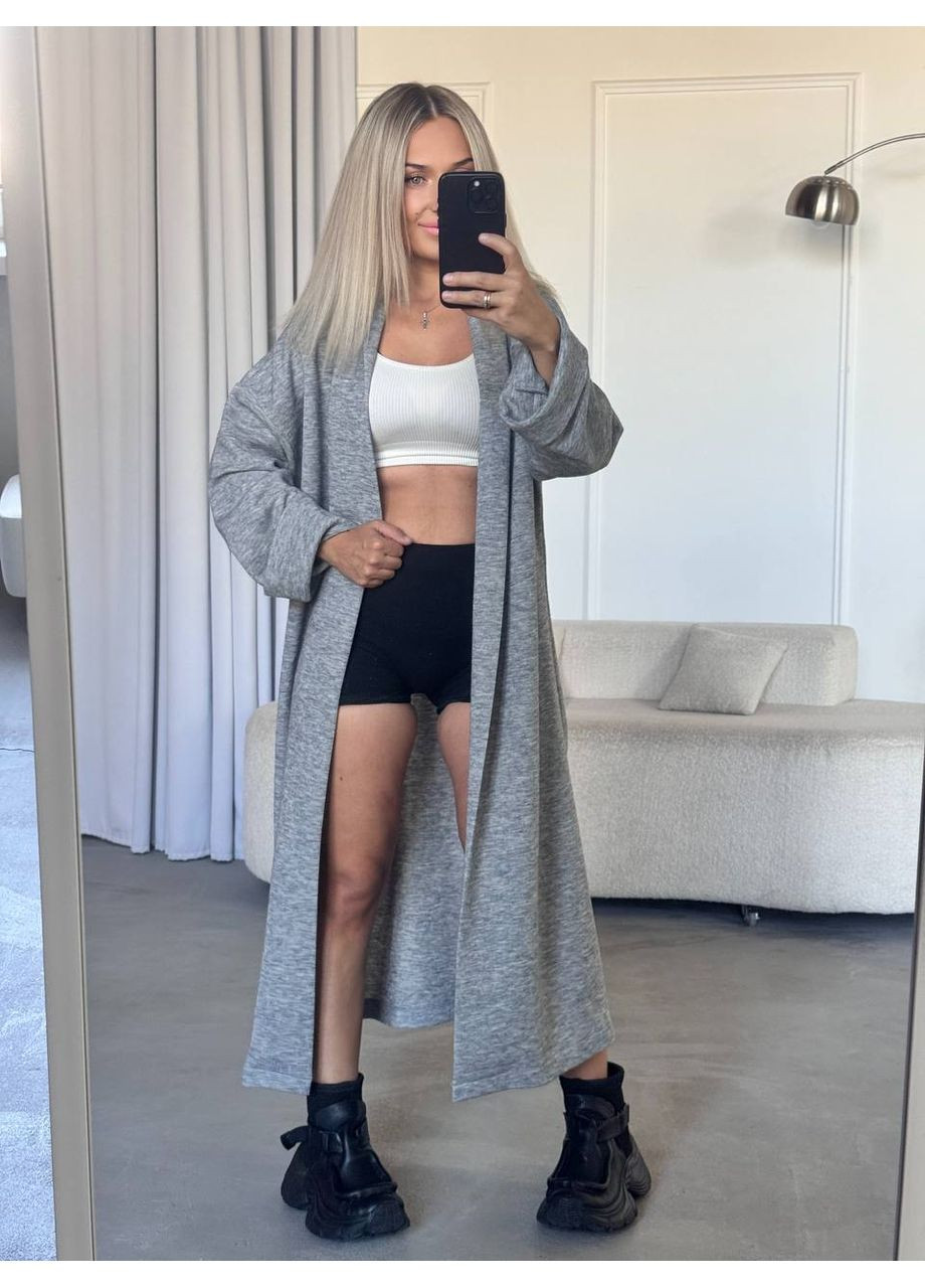 Серый демисезонный кардиган Vione