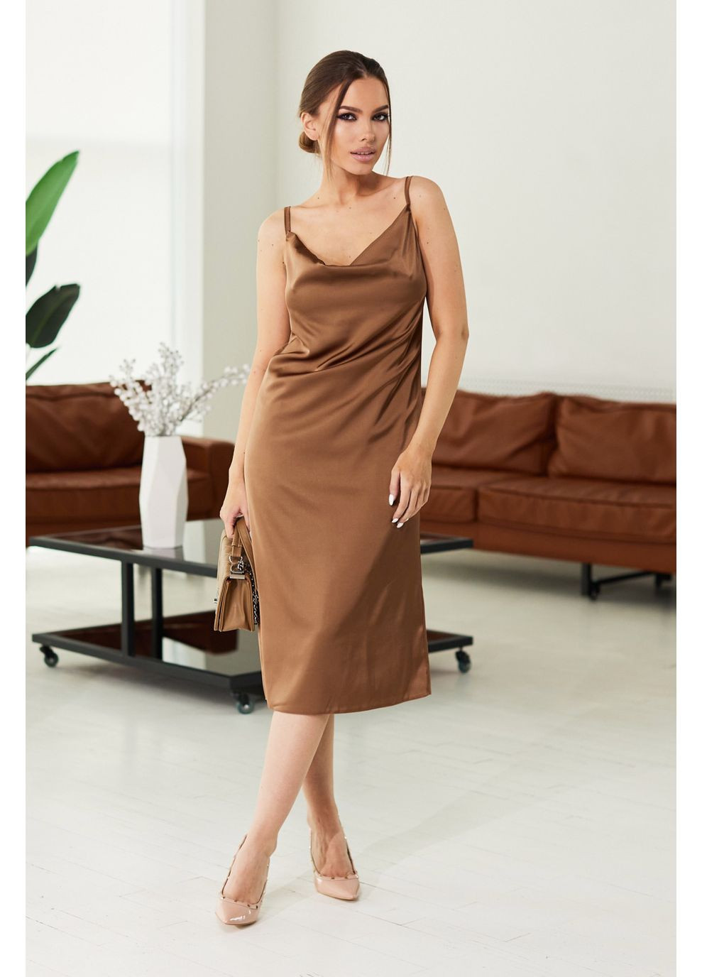 Коричневое платье 1919.4973 Seventeen