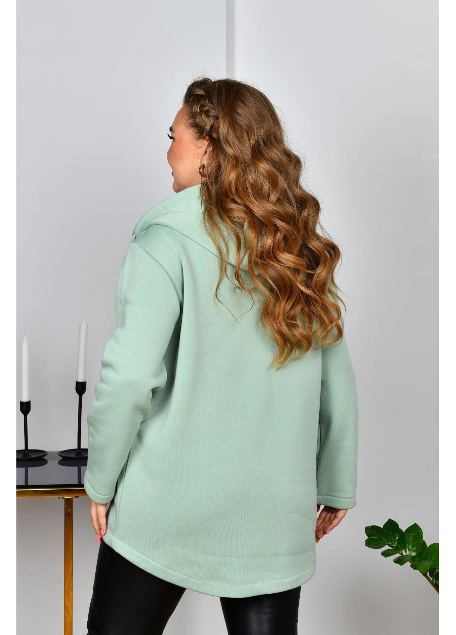 Фисташковая демисезонная женская легкая курточка из трикотажа тринитки куртка-пиджак No Brand