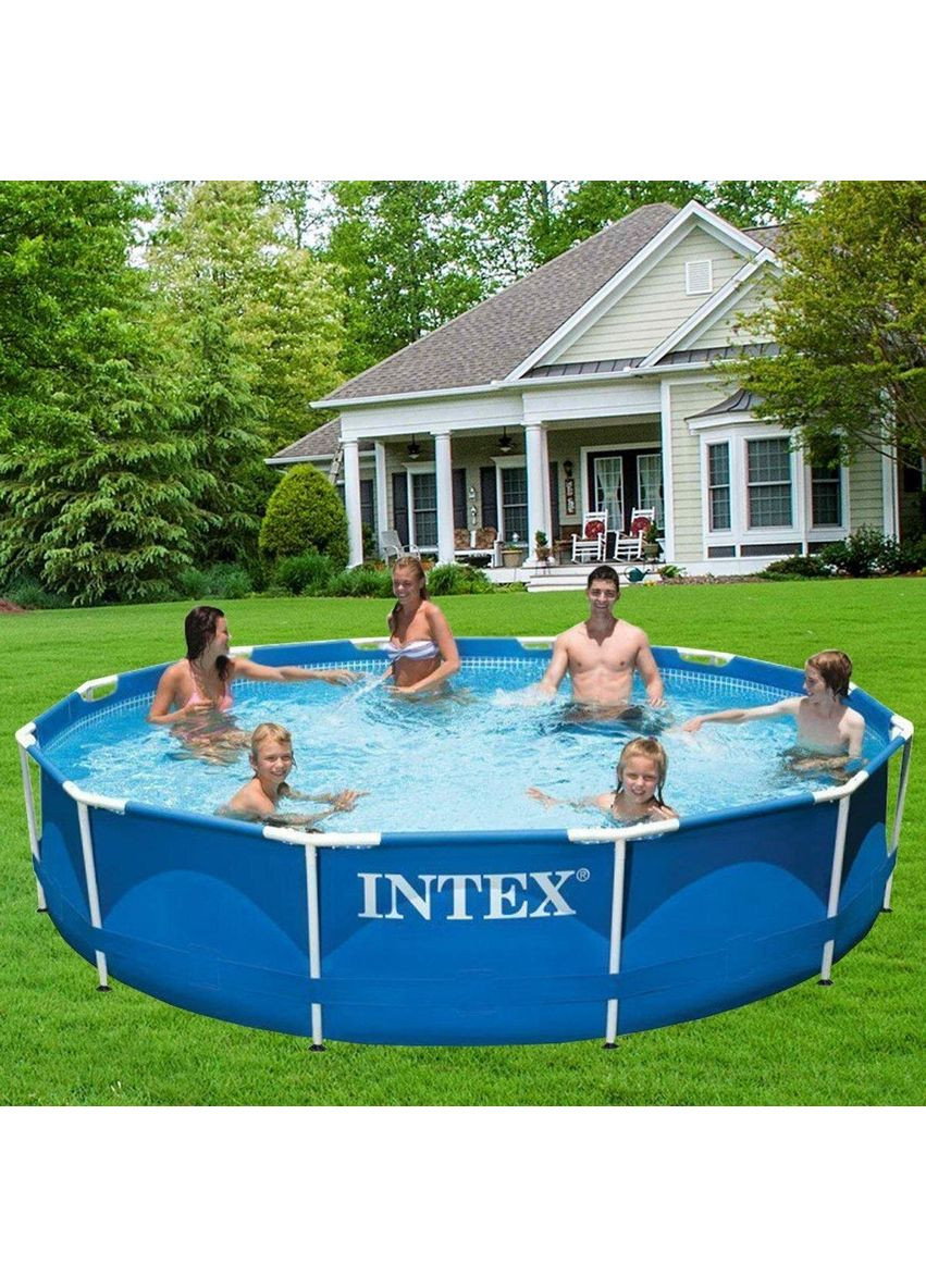 Бассейн каркасный с фильтр-насосом 366x76 см Круглый (28212) Intex (364112677)
