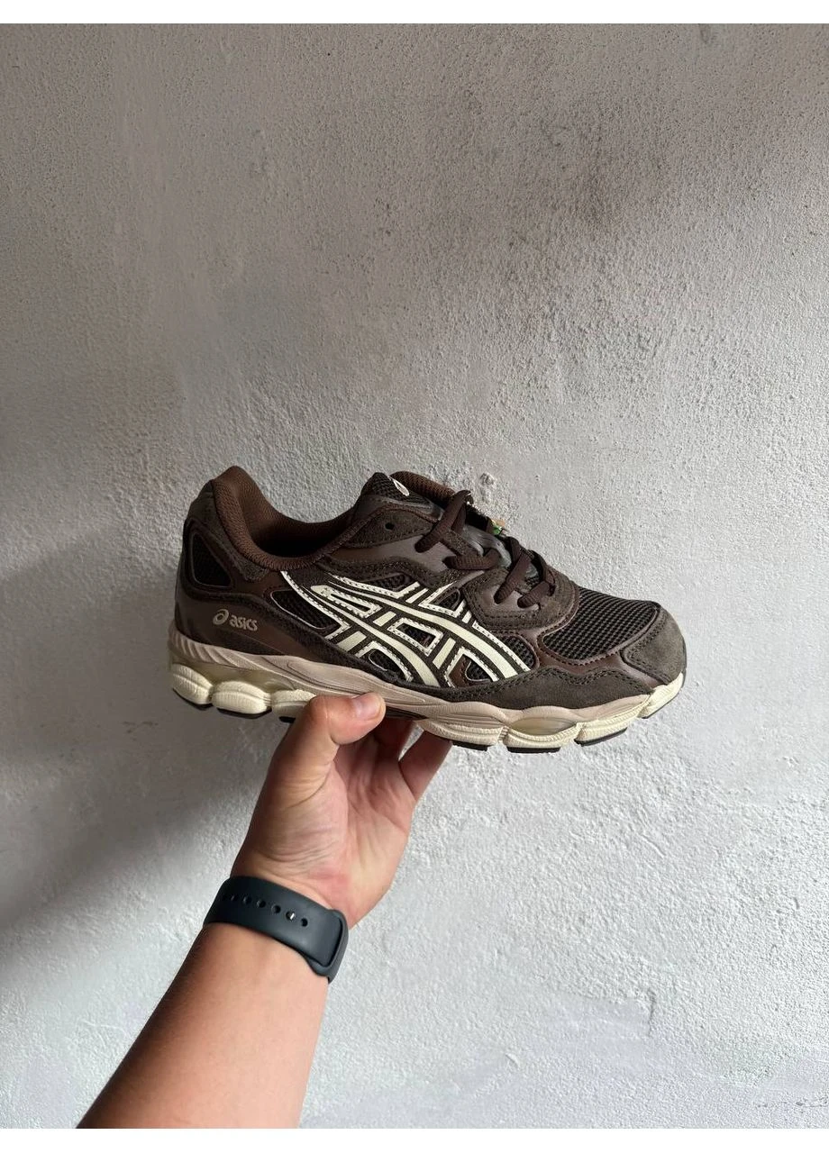 Бежеві кросівки чоловічі asics gel-nyc brown beige асікс гель нюк демісезон No Brand