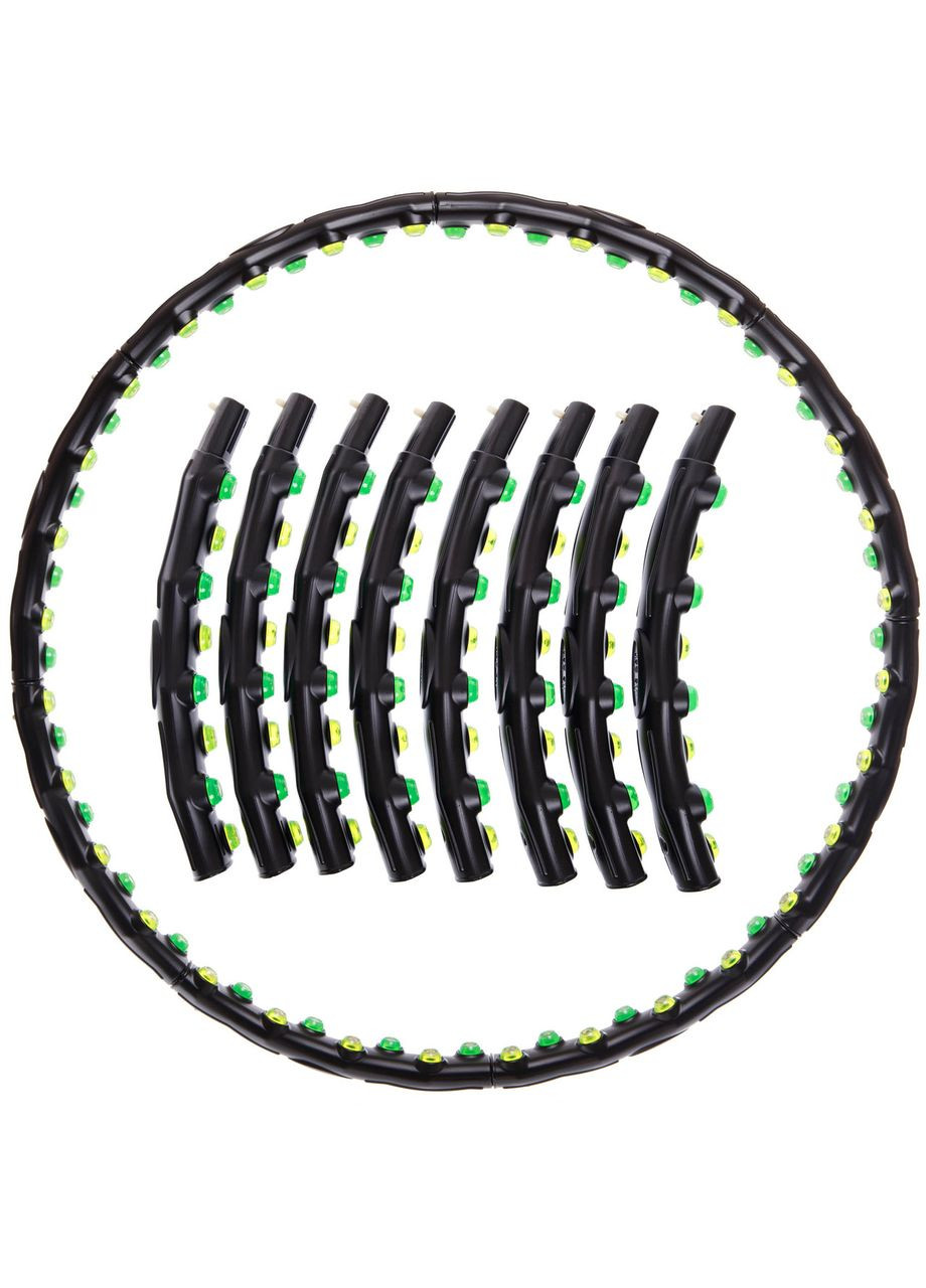 Обруч массажный Хула Хуп Hula Hoop DOUBLE GRACE MAGNETIC (пластик, 1,35кг, 8 секций с магнитами, d-97см) (JS-6002) SP-Planeta (361437191)