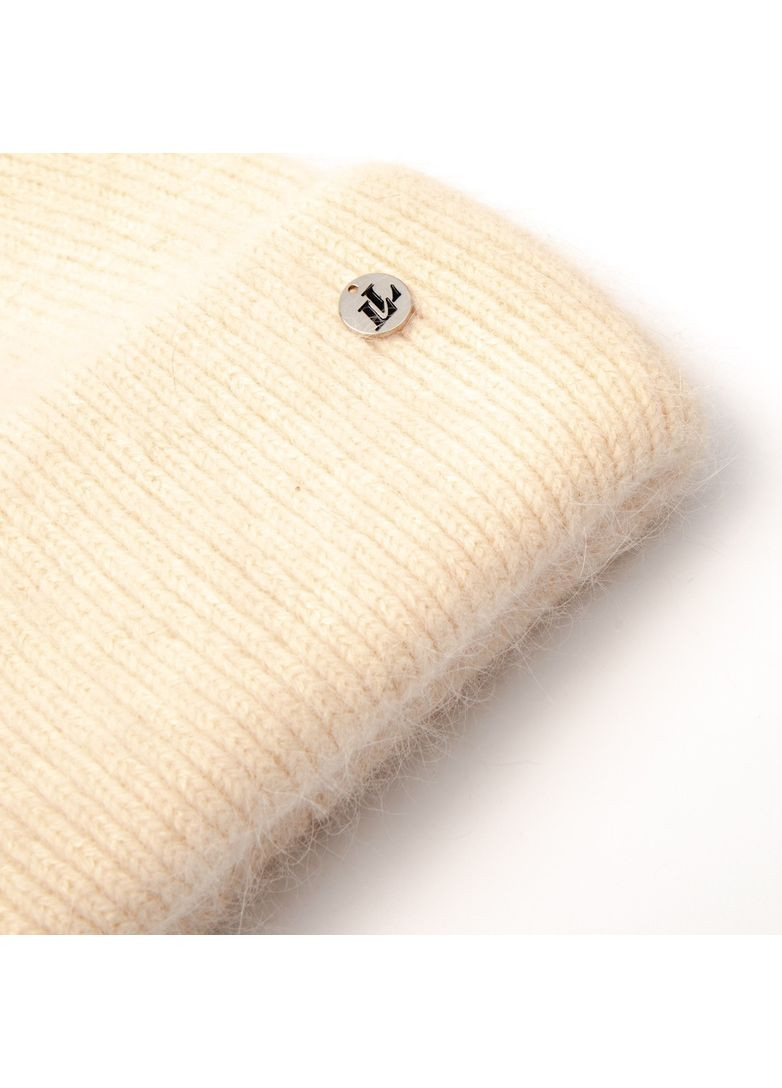 Шапка біні жіноча ангора бежева SOPHIA LuckyLOOK 040-328 (351489074)